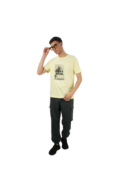 Giordano Men's Slim Fit Print Tee - Cotton Jersey, Crew Neck, Short Sleeve