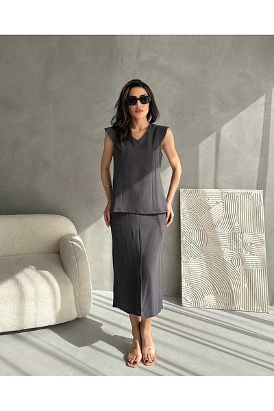Maison La Femme Women's Blouse Skirt Set