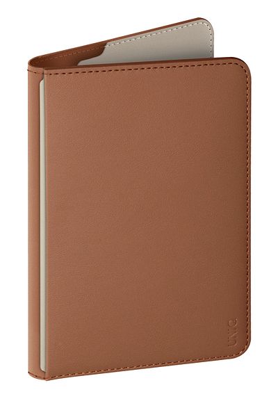 UNIQ Better By Design Passport Wallet and Tracker (Find Feature) Rfid-Block Technology Vegan Leather Magnet Compartment