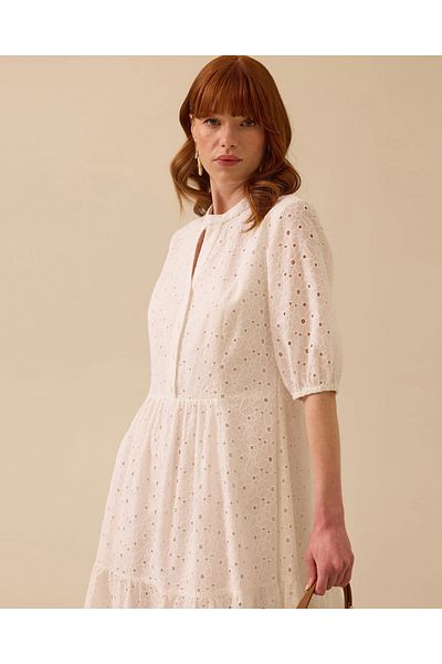 SEÇİL Φόρεμα με σχέδιο Judge Collar Scalloped
