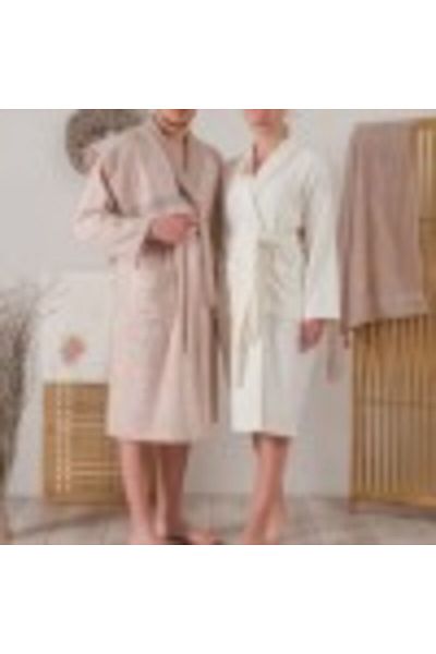 Cotton Box Bamboo and cotton matrimonial set, Cotton Box, Ecru/Cappuccino