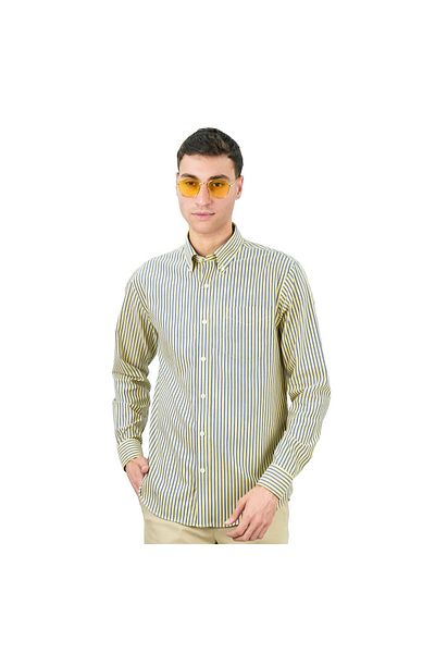 Giordano Men's Wrinkle-Free Long Sleeve Cotton Oxford Shirt
