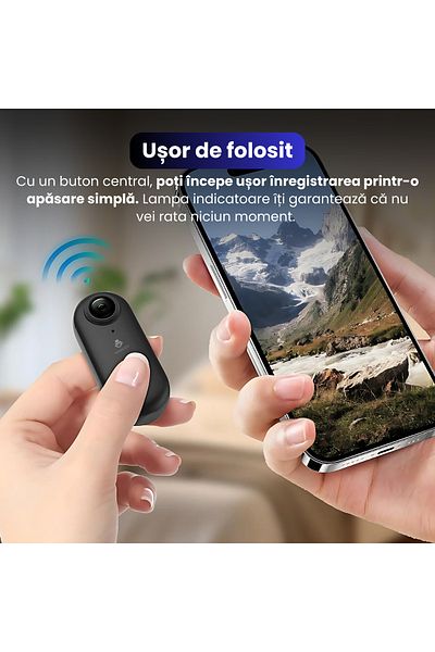 Spionescu Mini action camera, 1080P Full HD, 800 mAh battery, 180 min continuous recording autonomy