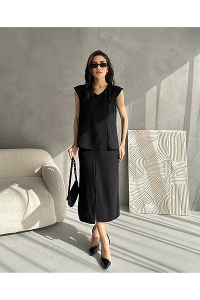 Maison La Femme Women's Blouse Skirt Set