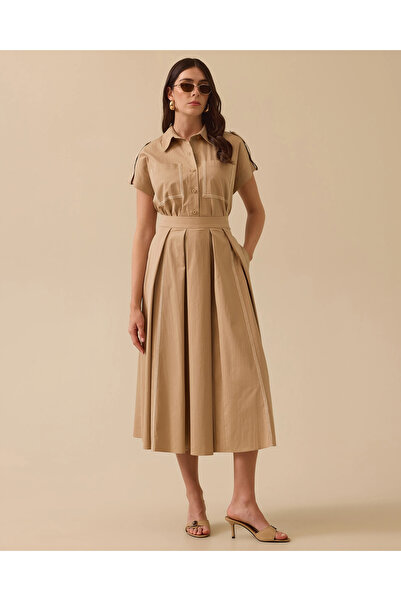 SEÇİL Pileli Cepli Etek