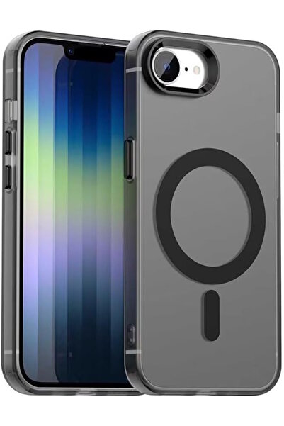 m.tk moveteck Apple iPhone 16E Kılıf Kamera Çıkıntılı Mat Magsafe Özellikli Kenarları Renkli Premium Sert Kapak