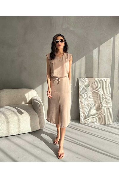 Maison La Femme Women's Blouse Skirt Set