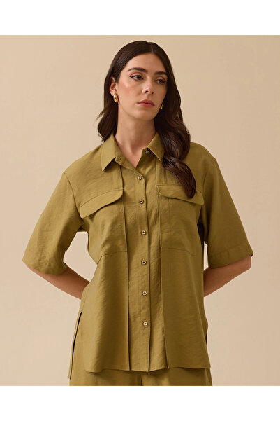 SEÇİL Yan Yırtmaçlı Kısa Kollu Gömlek