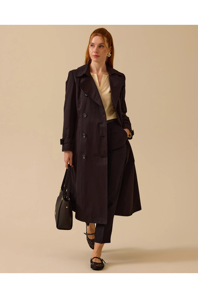 SEÇİL Kemerli Cep Detaylı Düğmeli Trençkot