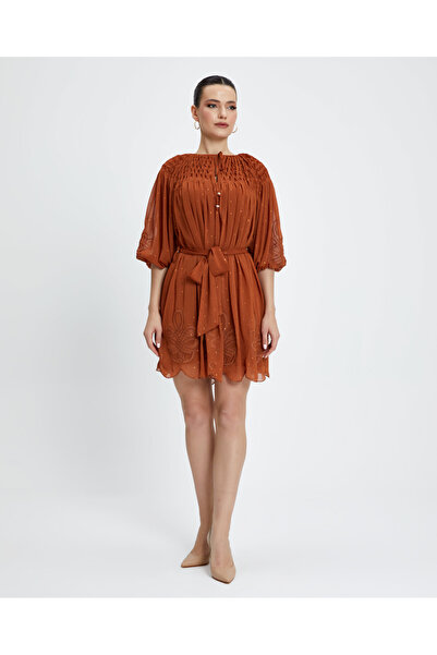 SERPİL Şık Kadın Tunik - Yakası Bağlamalı - Kemerli - Modern Tasarım - Özel G...