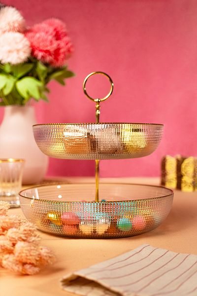 Fecra Loren Layer Bowl with Gold Mesh