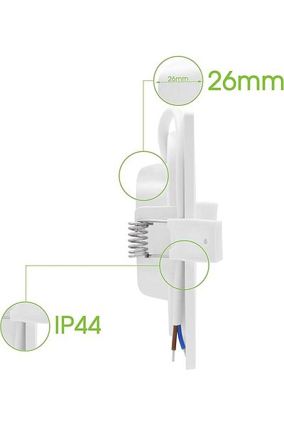 Lumare Set of 9 Extra Flat LED Spotlights 6W 400 lm IP44 White 14 x 14 cm