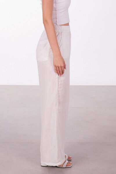BARRELS AND OIL Muslin Loose Trousers - White