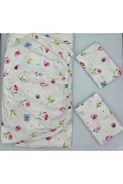 pınarhome collectıon 100% COTTON FABRIC RUBBERED SHEET+PILLOW CASE CORNER DEEP 28-30 CM SOFT FABRIC NEW SEASON