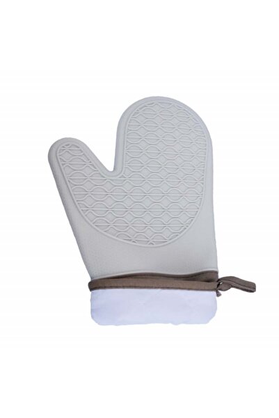 PUFO Cuisine silicone oven mitt for grill or oven, lined, 30 cm, gray