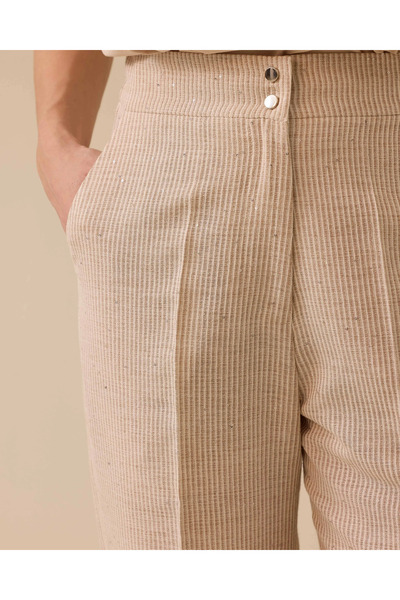 SEÇİL Striped Sequin Detailed Pocket Trousers