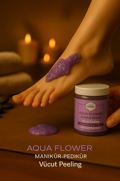 naturgleam Aqua Flower Manikür‑Pedikür & Vücut Peeling – 250 g