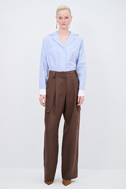 adL Kargo Cepli Keten Pantolon