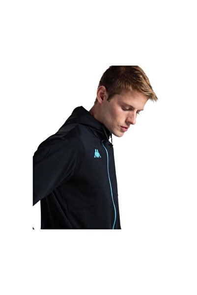 Kappa Ανδρικό μπλουζάκι με φερμουάρ σε μαύρο χρώμα