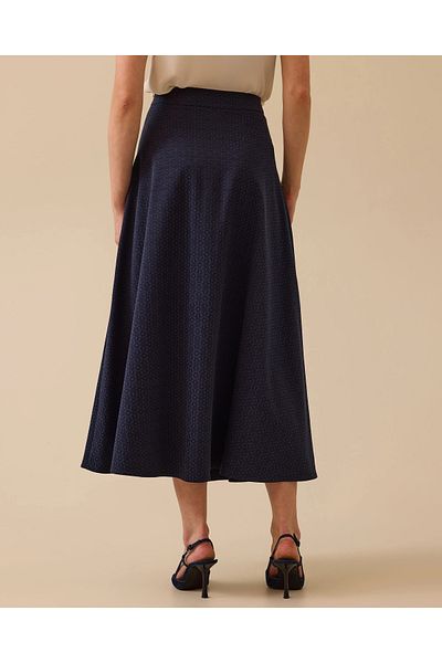 SCL Patterned Midi Flared Skirt