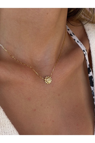 Sade Accessory Ataç Zincirli Güneş Kolye