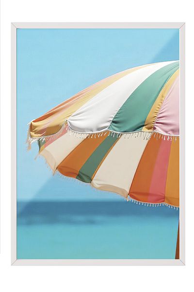 Postifull White Framed Poster, Umbrella, Photo, Color Color Poster, 2025 Summer Selection, No:109611