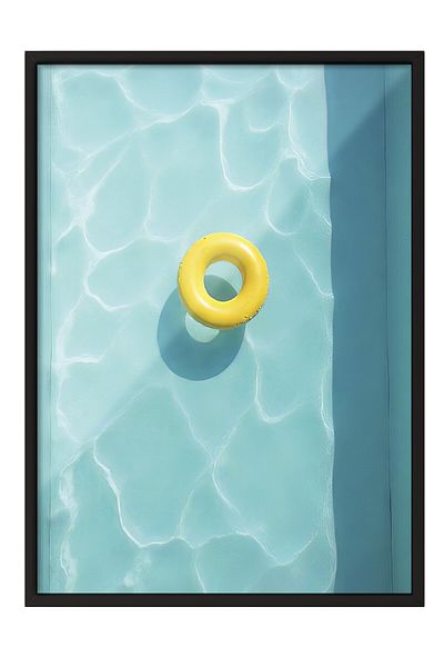 Postifull Black Framed Poster, Sea Ring, Photo, Blue Color Poster, 2025 Summer Selection, No:109661