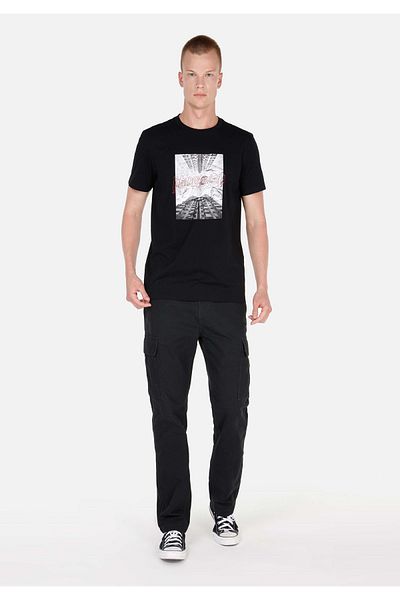 Colin's Comfort Fit Mid Waist Straight Leg Men's Black Trousers