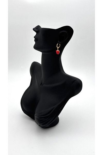 ELİOSA Gold Strawberry Tarnish Steel Earrings