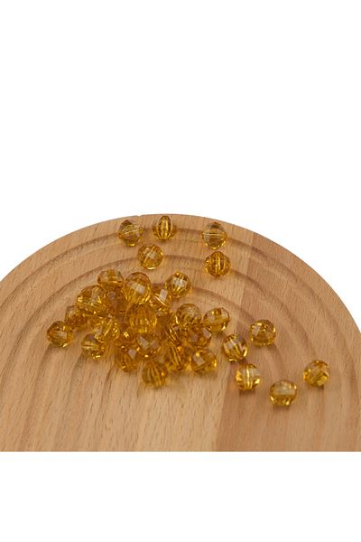 Prestij Boncuk Acrylic Beads Round 10 mm Dark Gold Color World Model Acrylic Bag and Jewelry Beads 500 Grams