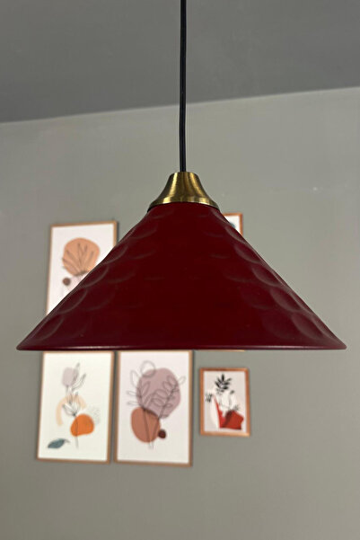 Bamyum Rumy Vişne Çürüğü Tekli Avize Eskitme Piramit Başlık Sarkıt Ofis Showroom Salon Mutfak Avizeleri