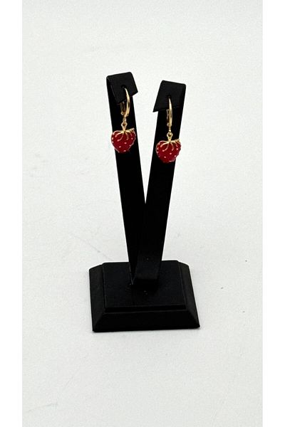 ELİOSA Gold Strawberry Tarnish Steel Earrings