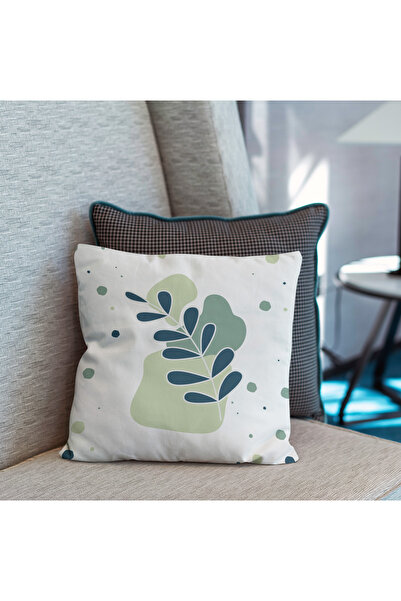 Hayal Dekoratif Cadou decorativ cu tematică boemă boho, verde, alb, pernă pentru canapea din 4 piese - set de huse de pernă