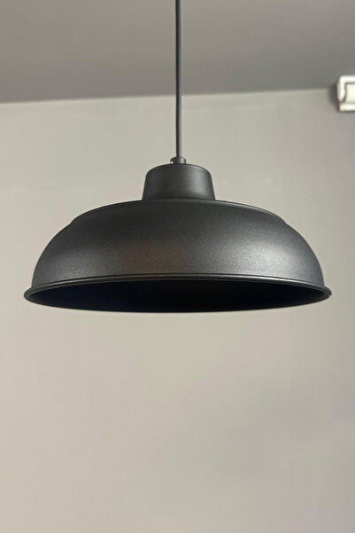 Bamyum Veluna Siyah Tekli Avize Retro Sarkıt Ofis Showroom Salon Mutfak Avizeleri