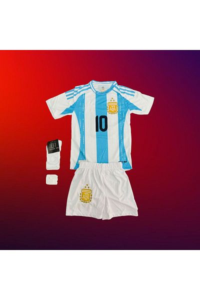 Flextreme Argentina/ Lionel- Messi World Cup 24/25 New Season Kids Football Jersey Set of 4