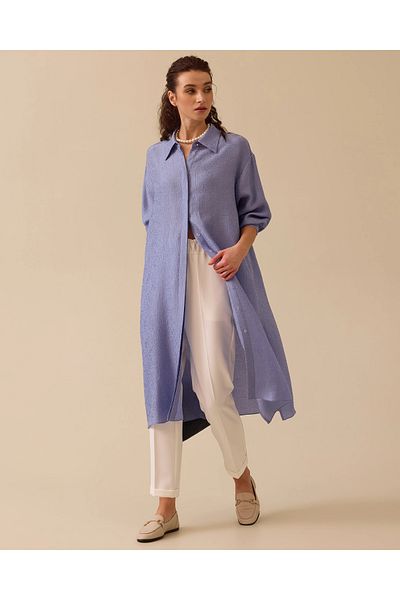 SCL Textured Buttoned Long Tunic