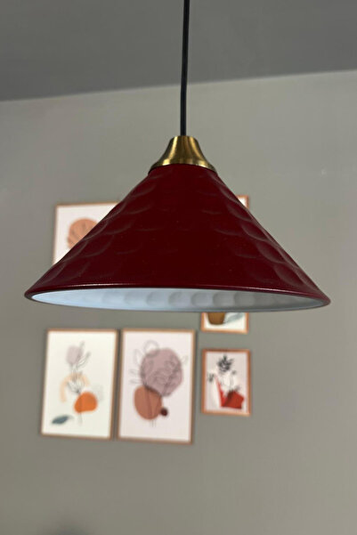 Bamyum Rumy Vişne Çürüğü Tekli Avize Eskitme Piramit Başlık Sarkıt Ofis Showroom Salon Mutfak Avizeleri