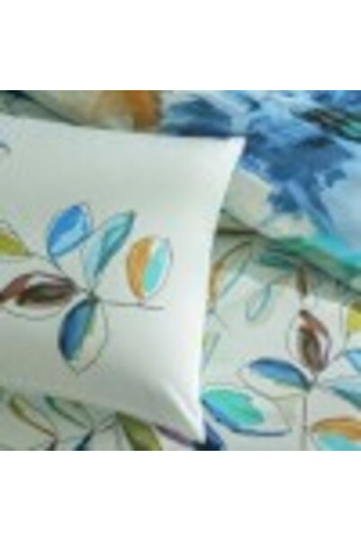 Taç Double bed linen with elastic 100% cotton ranforce, duvet cover 200x220cm, leaf pattern, TAC