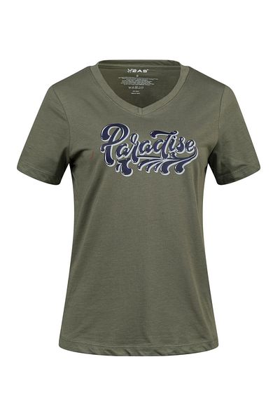 2AS Alone Printed V-Neck Women's T-Shirt 406