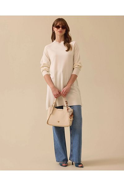 SCL Crew Neck Long Sleeve Knitwear Tunic