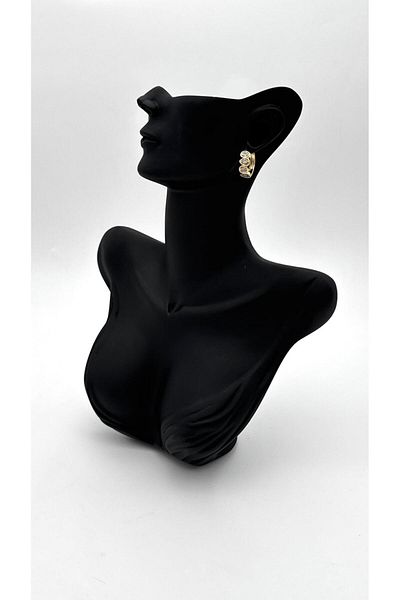 ELİOSA Zircon Gold Tarnish Steel Earrings