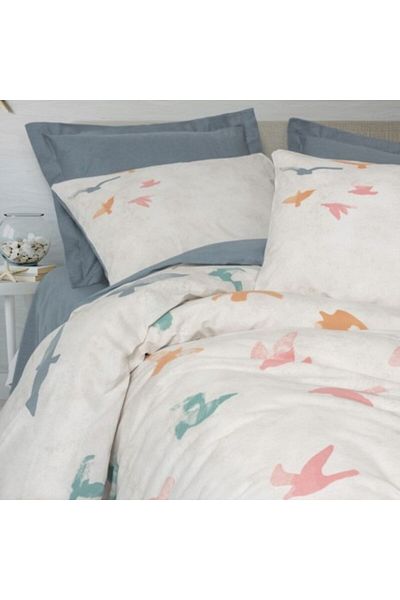 Cotton Box Lenjerie pat 1 persoana, bumbac 100% ranforce, cearceaf pilota 160 x 220 cm, Cotton Box, Kaija Pesca