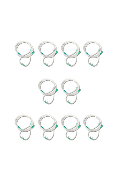 Alpha Çocuk Bebek Nazal Oksijen Kanülü Oksijen Hortumu 10 Adet