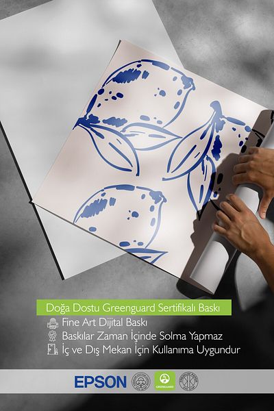 Postifull Pictură cu cadru alb, lămâi, frunze, ilustrație simplă, albastru, poster de culoare bej, selecție de vară 2025