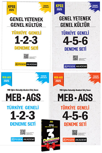Pegem Akademi Yayıncılık 2025 Pegem GYGK Türkiye Geneli Deneme Sınavları+Pege...
