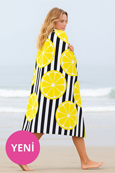 DOFİ Adult Unisex 70X140Cm Summer Patterned Beach Towel - Bath Towel - Sea Towel