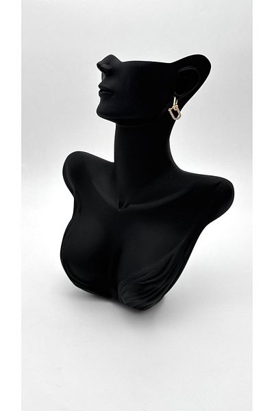 ELİOSA Zircon Stone Gold Tarnish Steel Earrings