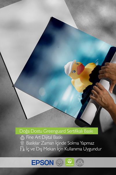 Postifull White Framed Poster, Yellow Duck, Photo, Yellow Color Poster, 2025 Summer Selection, No:109615