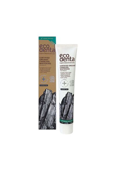 Ecodenta Pastă de dinți cu cărbune pentru albire, 75 ml