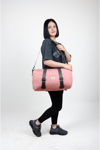 KAFF Powder Shoulder Strap Waterproof Fabric Women's Travel Gym Fitness Sports Bag -1010